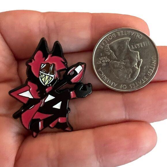 Hazbin Hotel Alastor Enamel Pin - Picture 5 of 8